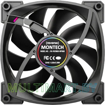Вентилятор для корпуса Montech RX120 PWM (черный) картинка 4